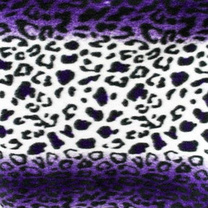 Violet Snow Leopard Fleece Fabric