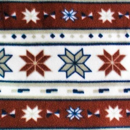 Tribal Stars Indian Print Anti Pill Fleece Fabric