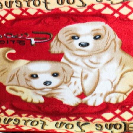 Playful Dogs Anti Pill Animal Theme Fleece Fabric