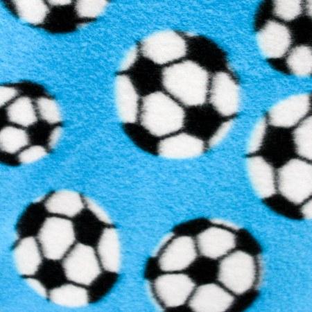 Soccer Turquoise 3 Size Anti Pill Print Fleece Fabric
