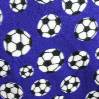 Soccer Royal Blue 3 Size Anti Pill Print Fleece Fabric