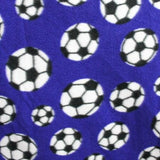 Soccer Blue Anti Pill Print Fleece Fabric