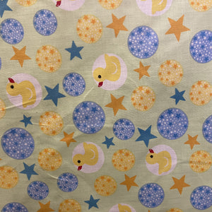 Rubber Ducky and Stars Poly Cotton Fabric