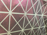 Color 5 Geometric Holographic Spandex Fabric