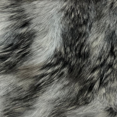 Arctic Gray Wolf Faux Fur Fabric