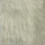 Ivory Tinsel Sparkle Glitter Shaggy Faux Fur Long Pile Fabric