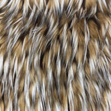 Coyote Multicolor Faux Fake Fur Animal Print Long Pile Fabric