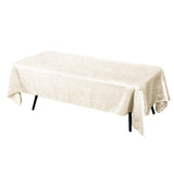Ivory Crinkle Crushed Taffeta Rectangular Tablecloth 60 x 108"