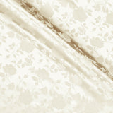 Ivory Satin Jacquard Roses Fabric