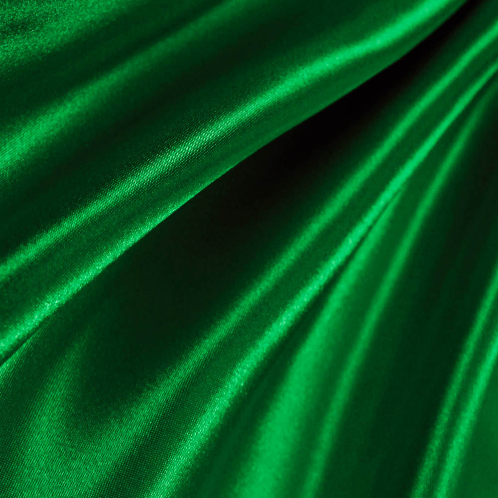 iFabric Emerald Green Poly Satin Fabric