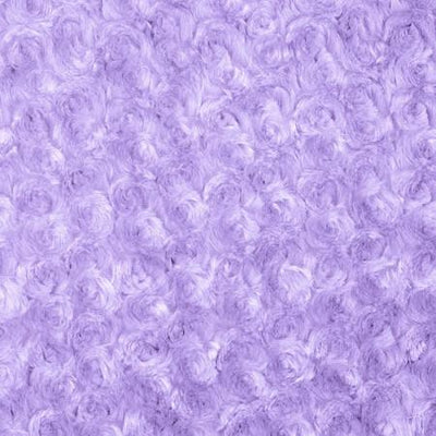 Lavender Minky Rosebud Fabric