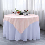 Blush Taffeta Crushed Crinkle Square Overlay 72" x 72"