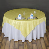 Yellow Taffeta Crushed Crinkle Square Overlay 72" x 72"