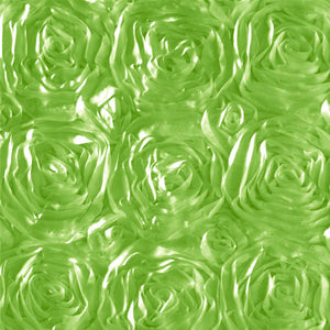 Rosette Satin Lime Fabric