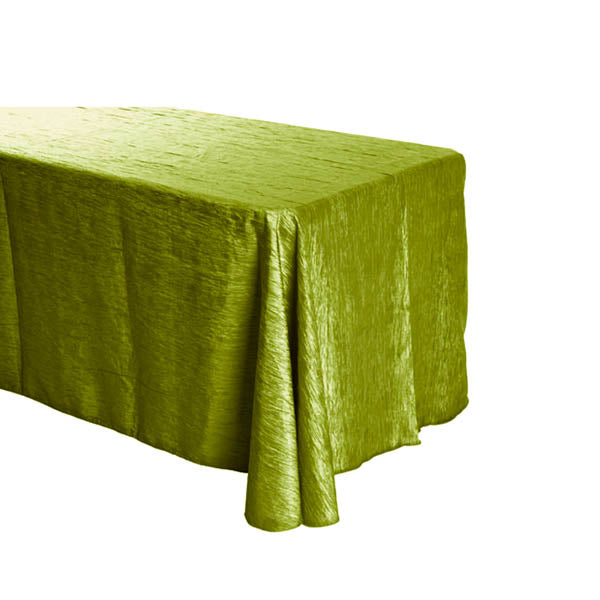 Lime Crinkle Crushed Taffeta Rectangular Tablecloth 90 x 132"