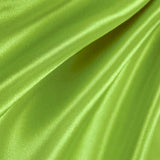 Lime Poly Satin Fabric / 50 Yards Roll