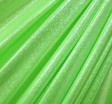 Lime Hologram Mini Dots Spandex Fabric