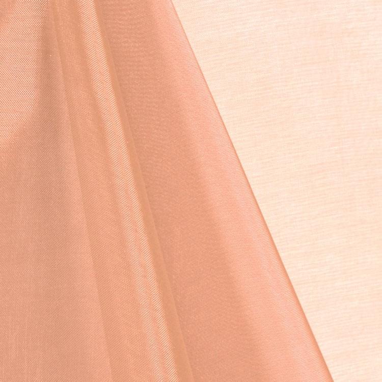 Peach Mirror Crystal Organza Fabric / 100 Yards Roll