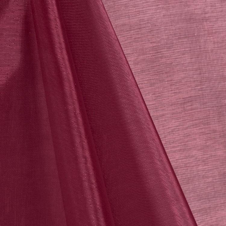 Burgundy Mirror Crystal Organza Fabric / 100 Yards Roll
