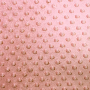 Coral Minky Dimple Dot Fabric