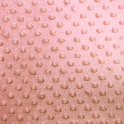 Coral Minky Dimple Dot Fabric