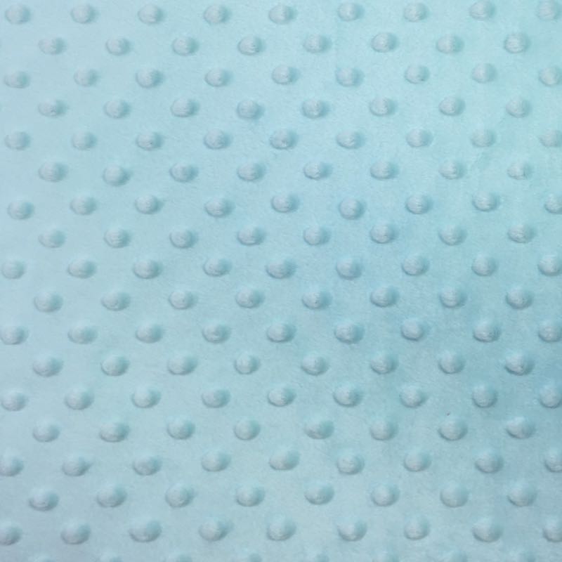 Icy Blue Minky Dimple Dot Fabric