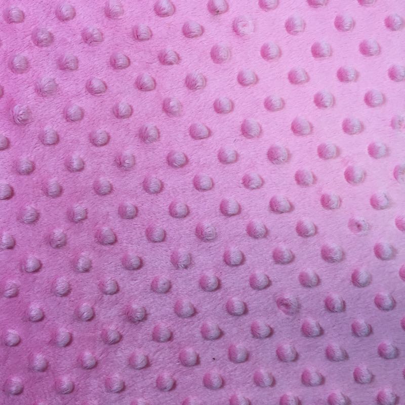 Pink Minky Dimple Dot Fabric