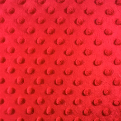 Tomato Minky Dimple Dot Fabric