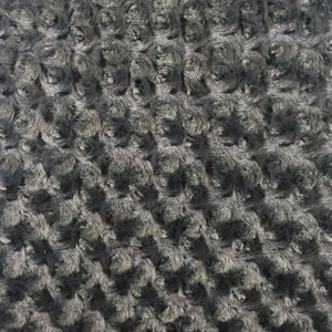 Gray Minky Rosebud Fabric