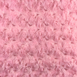 Peach Minky Rosebud Fabric