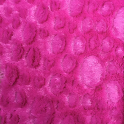 Fuchsia Minky Stone Fabric