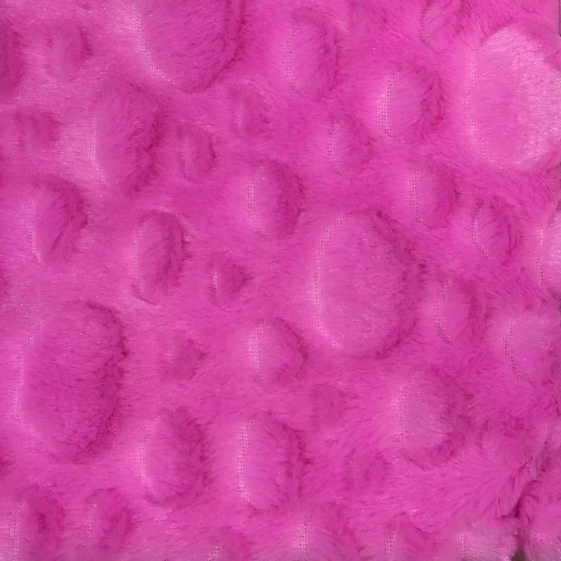 Hot Pink Minky Stone Fabric