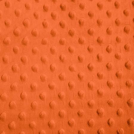 Neon Orange Minky Dimple Dot Fabric