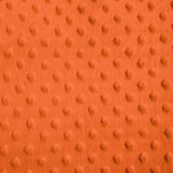 Neon Orange Minky Dimple Dot Fabric