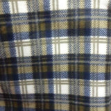 Neutral and Blue Plaid Anti Pill Plaid Fleece Fabric