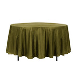 108" Olive Crinkle Crushed Taffeta Round Tablecloth