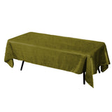 Olive Crinkle Crushed Taffeta Rectangular Tablecloth 60 x 108"