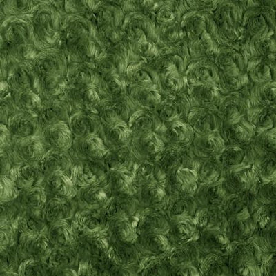 Olive Green Minky Rosebud Fabric