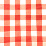 Orange Checkered Gingham 1" Poly Cotton Fabric