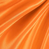 Orange Bridal Satin Fabric / 50 Yards Roll