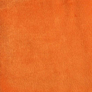 Orange Velboa Fur Solid Short Pile / 50 Yards Roll