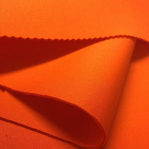 Orange Super Techno Neoprene Scuba Knit 4-way Stretch Fabric / 50 Yards Roll