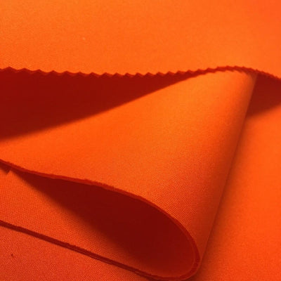 Orange Super Techno Neoprene Scuba Knit 4-way Stretch Fabric / 50 Yards Roll