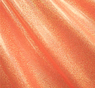 Orange Hologram Mini Dots Spandex Fabric
