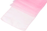 (12 / Pack ) 14 in. x 100 in. Pink Organza Table Runner