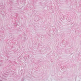 Pink Rosette Satin Fabric