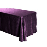 Plum Crinkle Crushed Taffeta Rectangular Tablecloth 90 x 132"