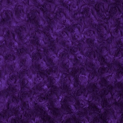 Purple Minky Rosebud Fabric