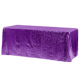 Purple Glitz Sequin Rectangular Tablecloth 90 x 132"