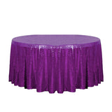 132" Purple Glitz Sequin Round Tablecloth
